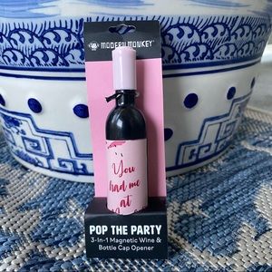 NWT 3-in-1 Magnetic Bottle Opener, Corkscrew and Magnet You Had Me at Merlot 🍷